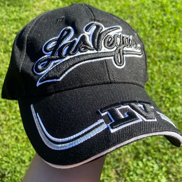 Black Embroidered Las Vegas Hat - Picture 1 of 10